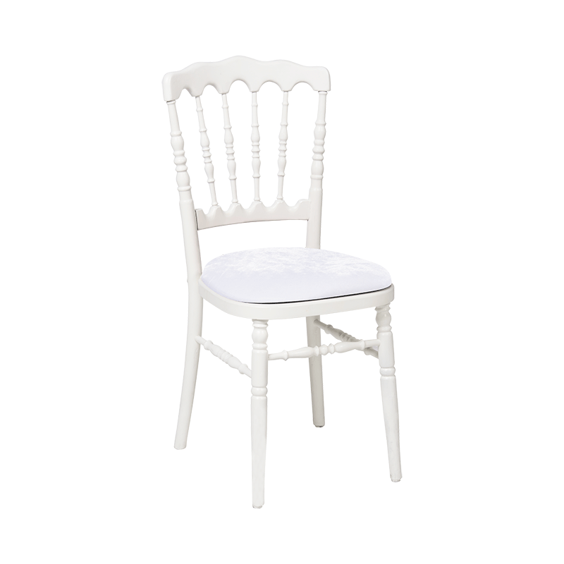 Chaise Napoléon blanche en bois