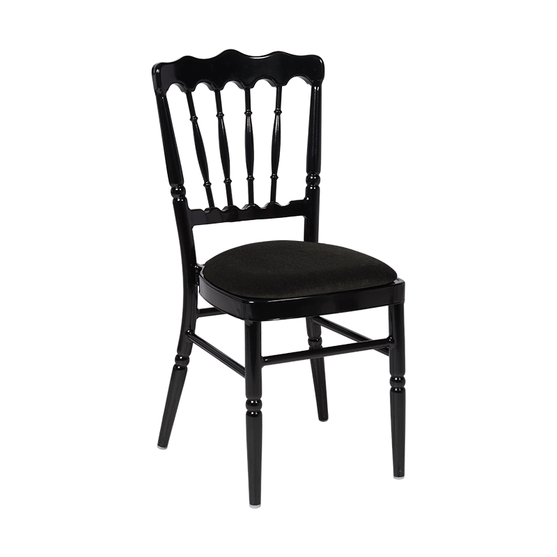 Chaise Napoléon noire en aluminium