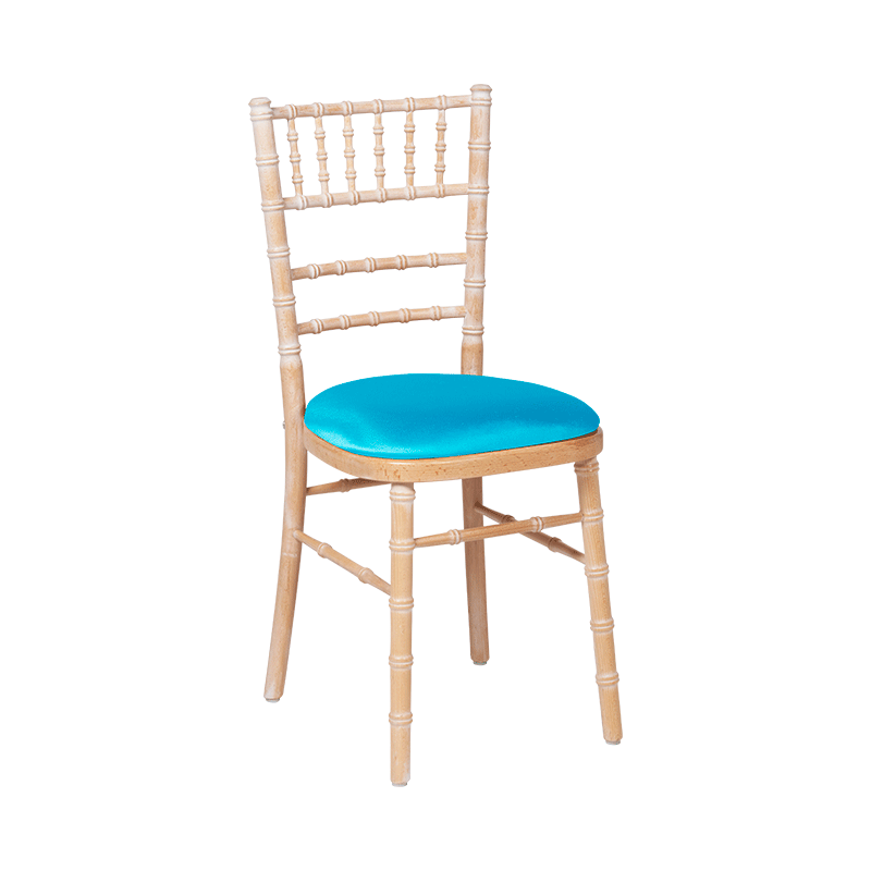 Natura stoel met turquoise zitvlak