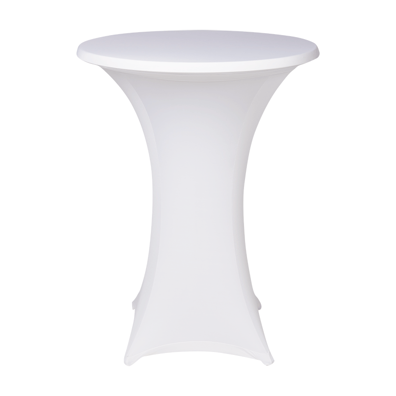 Mange-debout houssé stretch blanc Ø 85 x H 110 cm