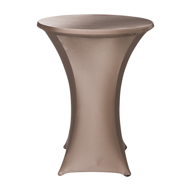 statafel met bronzen stretch hoes Ø 85 x H 110 cm