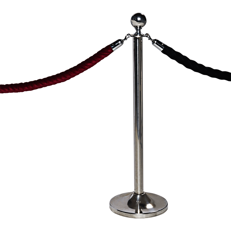 Potelet chromé H 91 cm