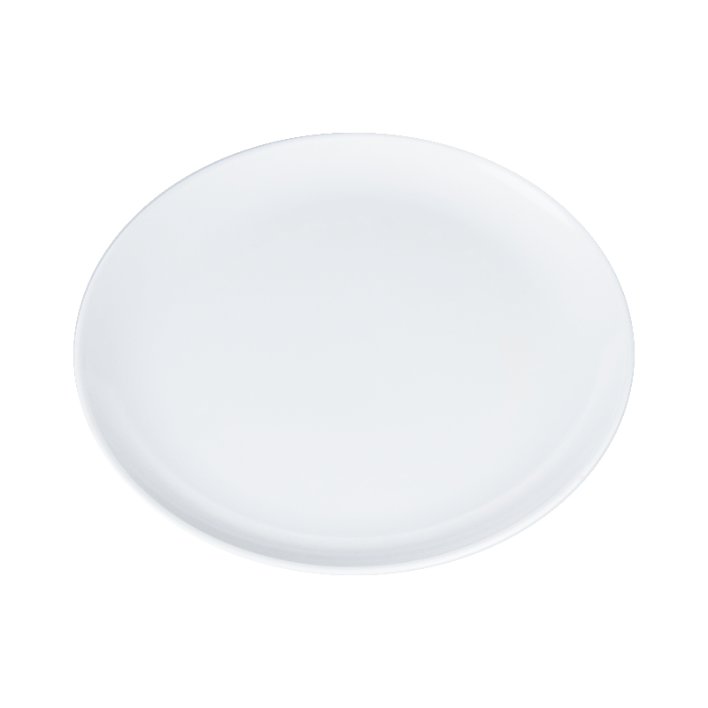 Plat rond blanc en mélamine Ø 40,5 cm