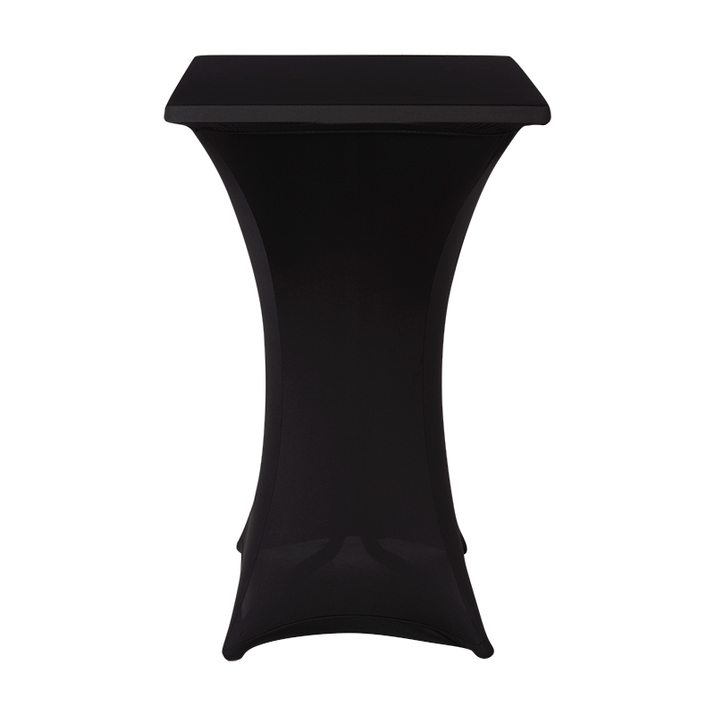 Vierkante statafel met stretch hoes 75 x 75 x H 110 cm