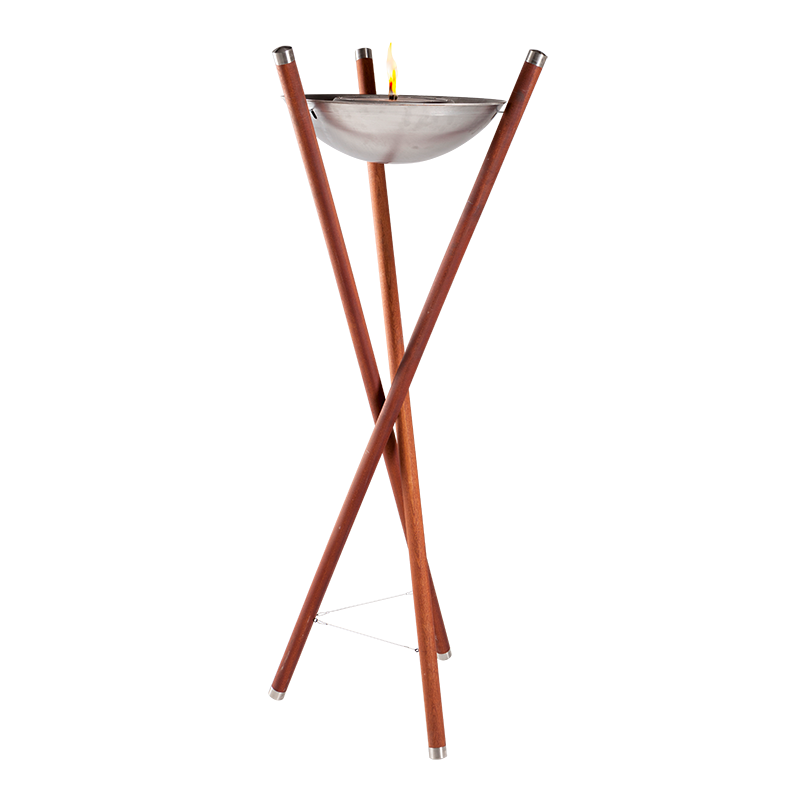Toorts Nomade natuurlijk hout H 175 cm