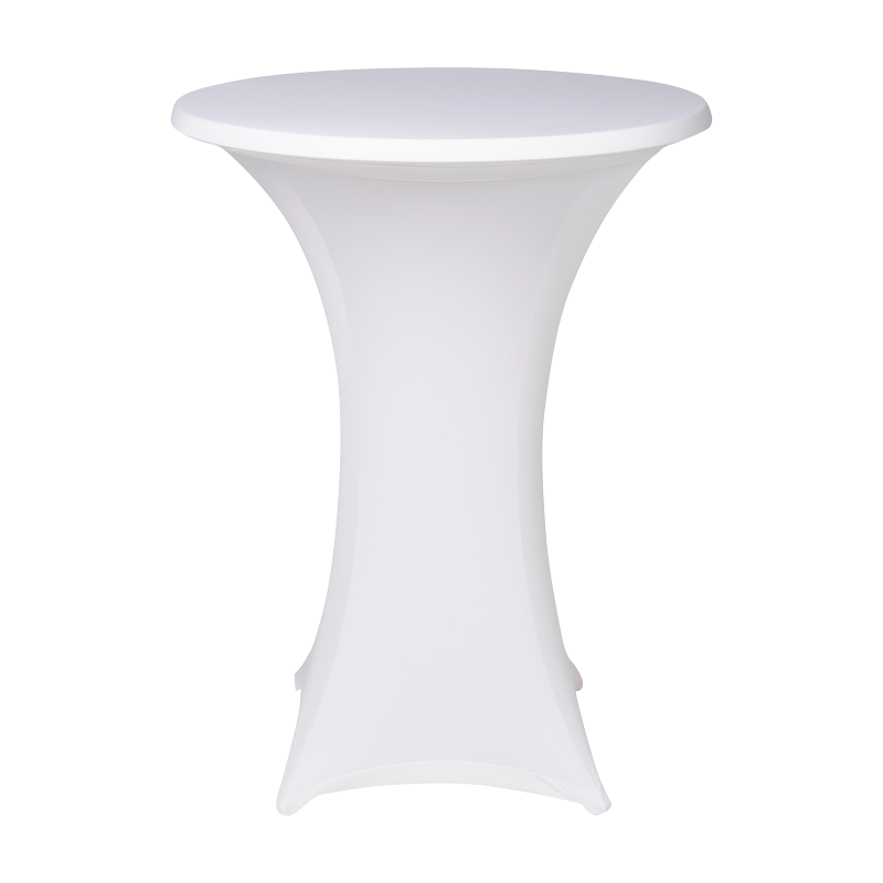 Witte stretch hoes voor statafel + cover
