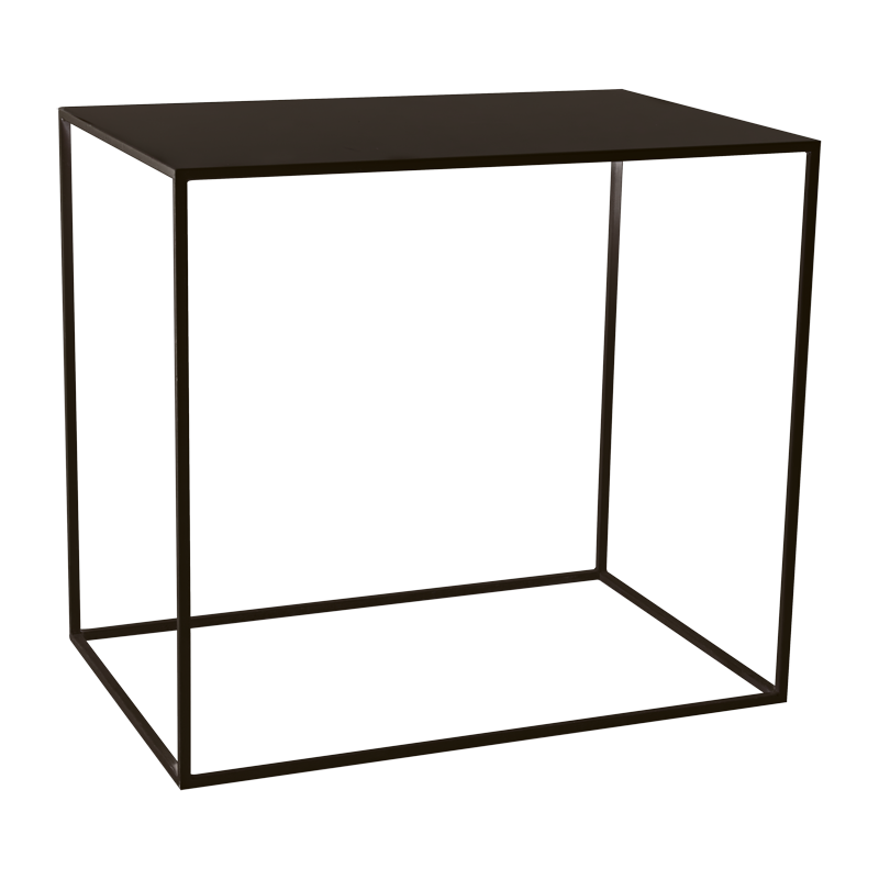 Table haute Quadra noire 120 x 80 cm H 108 cm démontable