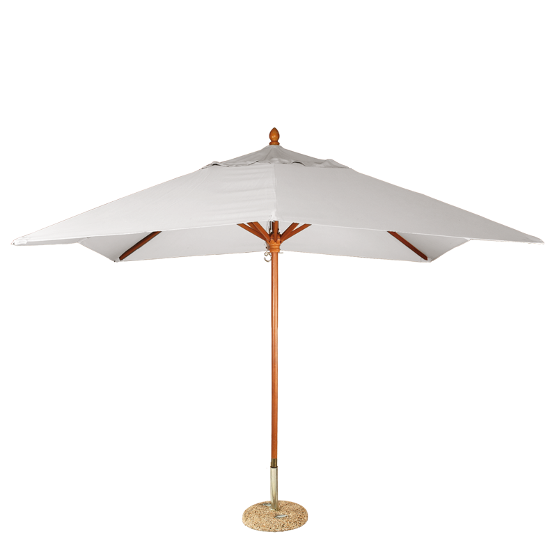 Parasol Louisiane blanc 300 x 300 cm + socle granit Ø 50 cm