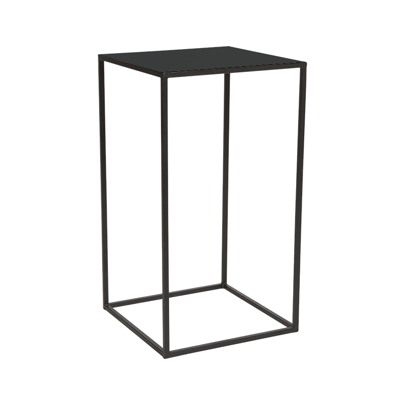 Zwarte hoge tafel Quadra 60 x 60 x H 108 cm stapelbaar