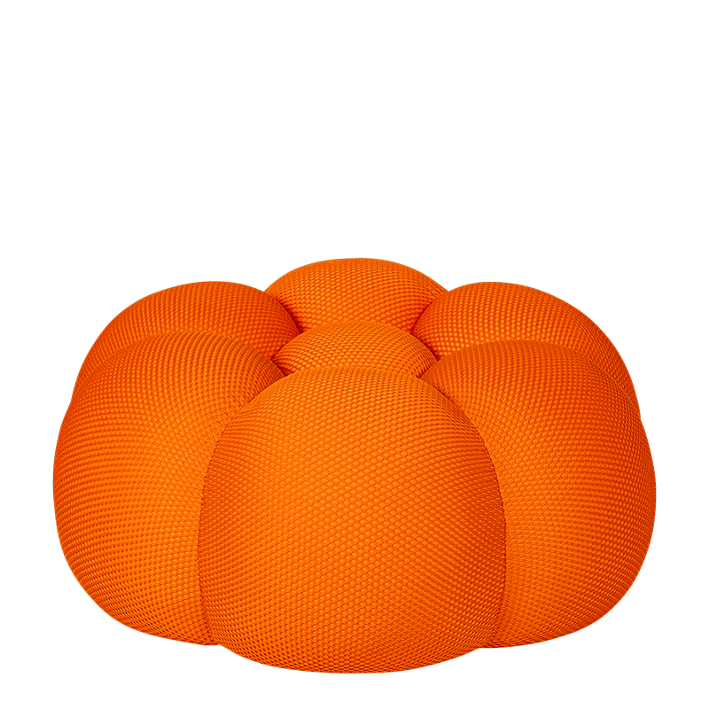 Poef Bubbly oranje Ø 80 cm H 37 cm