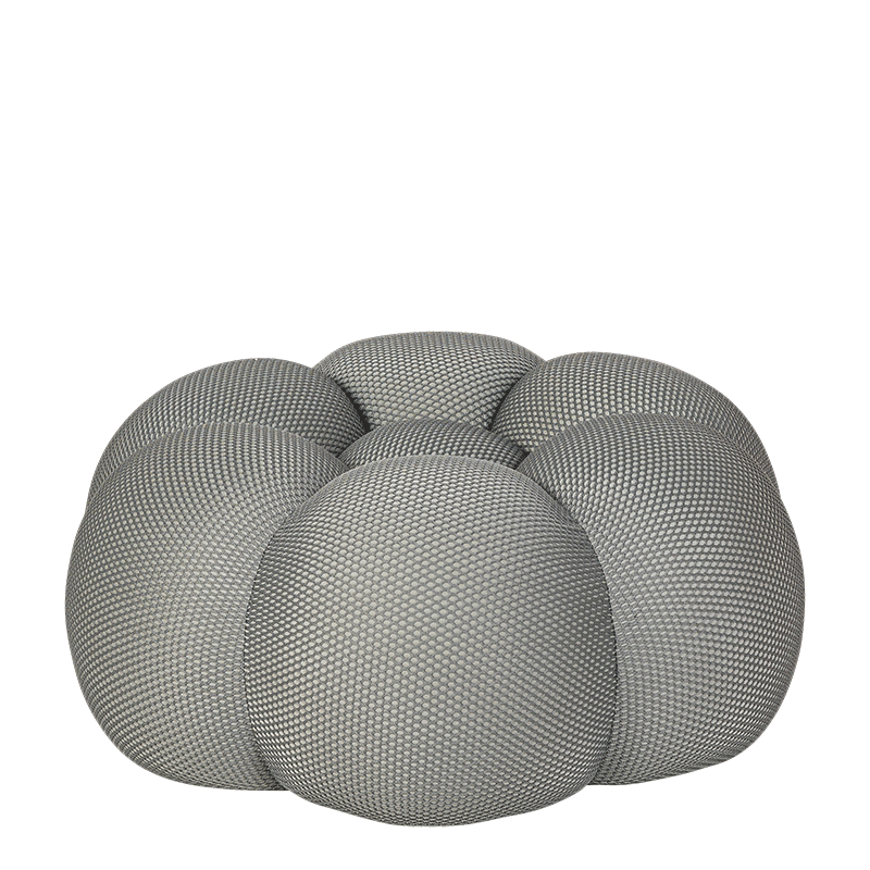 Poef Bubbly grijs Ø 80 cm H 37 cm