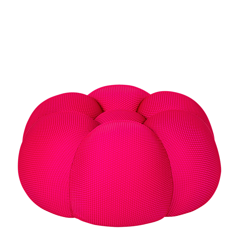 Pouf Bulle framboise Ø 80 cm H 37 cm