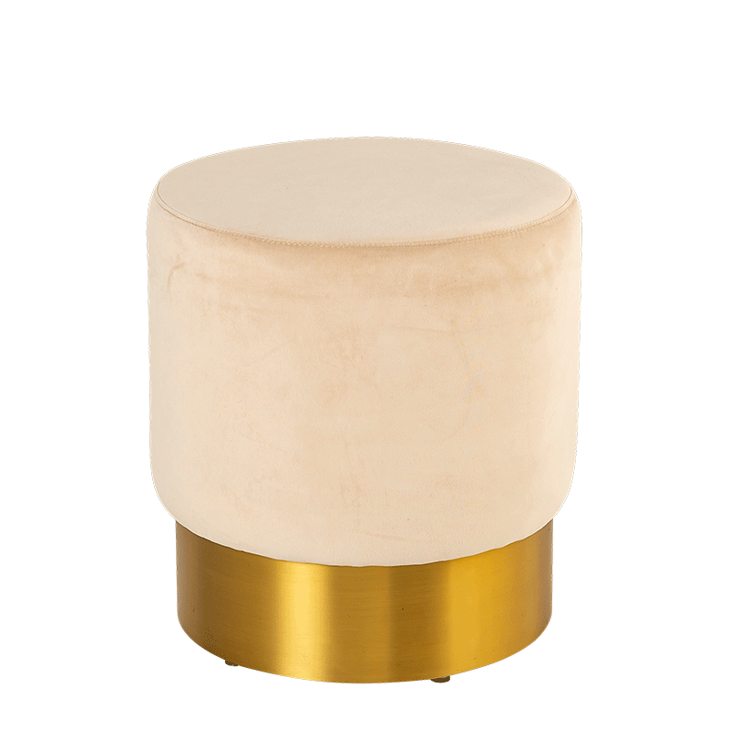 Poef Luxor beige  Ø 40 cm H 45 cm