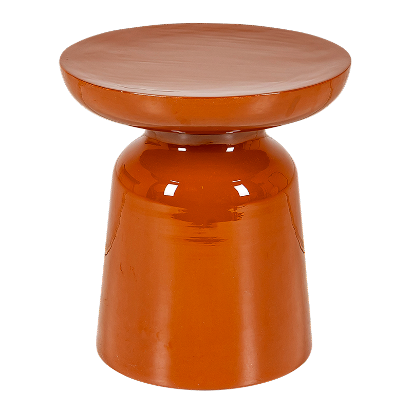 Pouf Olympe terracotta Ø 40 cm H 43 cm