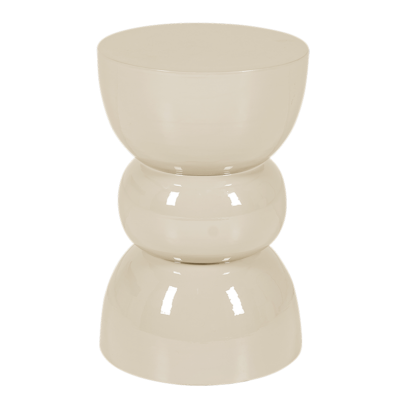 Pouf Totem écru Ø 30 cm H 46 cm