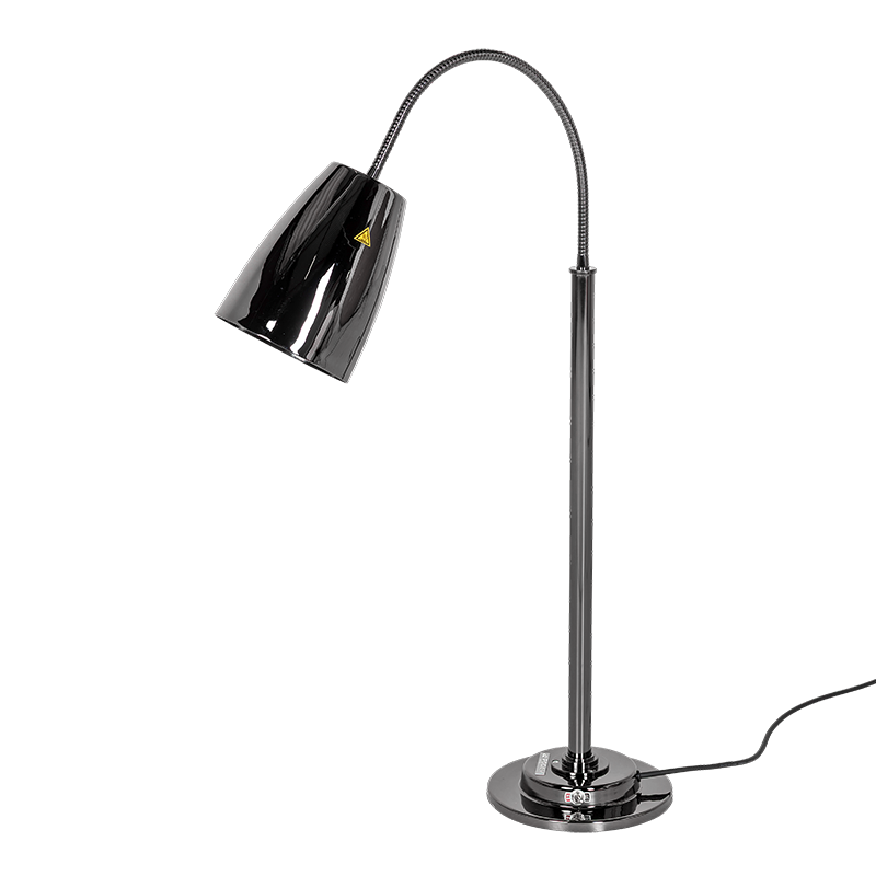 Lampe chauffante buffet inox noir H 91 cm