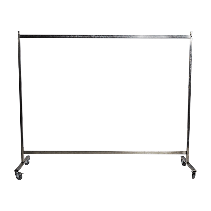 Tringle H 160 cm avec 45 cintres chrome