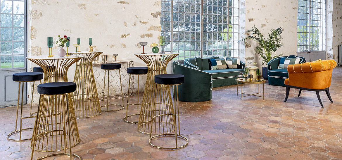 Cocktail met gouden accenten