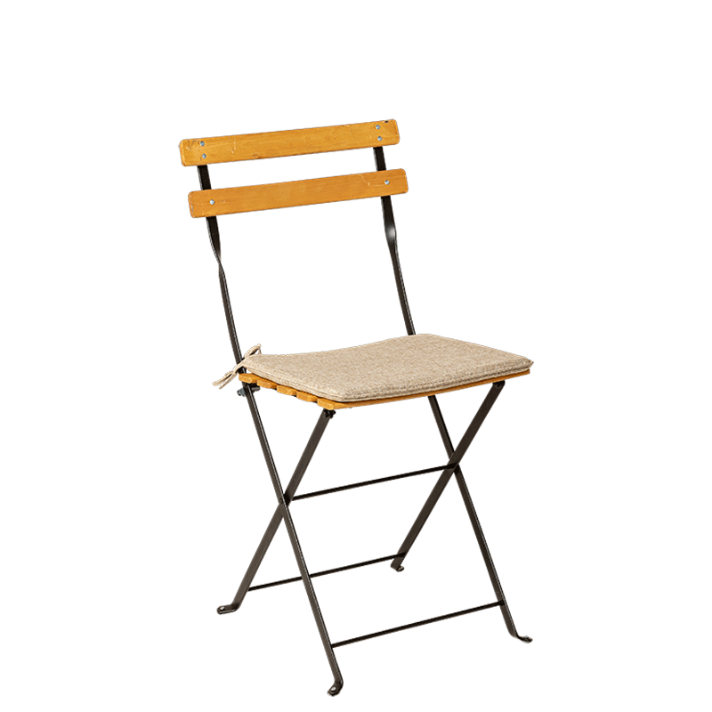 Trocadero wood-stoel met zitkussen