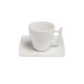 Tasse et sous-tasse à moka carrée 8cl Squito