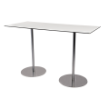 Table haute Brio blanche 180 x 75 cm H 108 cm
