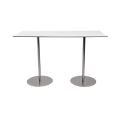 Table haute Brio blanche 180 x 75 cm H 108 cm