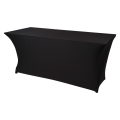 Table buffet 200 x 90 x H 90 cm houssée stretch noir