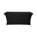 Table buffet 200 x 90 x H 90 cm houssée stretch noir