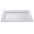 Plat blanc en mélamine 50 x 27 cm