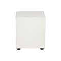 Pouf Kidman blanc 40 x 40 x H 48 cm