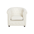 Witte Chesterfield clubzetel 82 x 75 cm H 75 cm