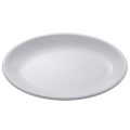 Plat ovale blanc en mélamine 50 x 36 cm