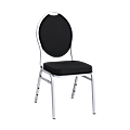 Chaise Hôtel noire bâti argent