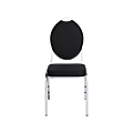 Chaise Hôtel noire bâti argent