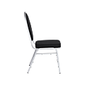 Chaise Hôtel noire bâti argent