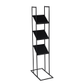Display Quadra noir 3 x A4 H 140 cm