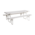 Banc blanc en pin 220 x 27 cm