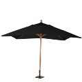 Parasol Louisiane noir 300 x 300 cm + socle acier 30 x 30 cm
