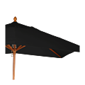 Parasol Louisiane noir 300 x 300 cm + socle acier 30 x 30 cm