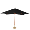 Parasol Louisiane noir 300 x 300 cm + socle granit Ø 50 cm