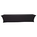 Double table buffet 400 x 90 x H 90 cm houssée stretch noir