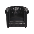 Zwarte Chesterfield clubzetel 82 x 75 cm H 75 cm