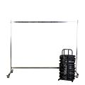 Kapstok H 160 cm met 45 plastic kleerhangers