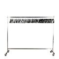 Kapstok H 160 cm met 45 plastic kleerhangers