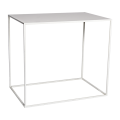 Table haute Quadra blanche 120 x 80 cm H 108 cm démontable