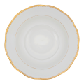 Assiette creuse Vintage blanche et dorée Ø 23-25 cm