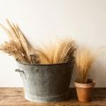 Bassine en zinc vintage grand format