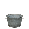 Bassine en zinc vintage grand format