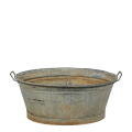 Bassine en zinc vintage grand format