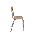 Chaise d’écolier bois acier vintage